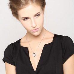 Collier Cœur avec Zirconium