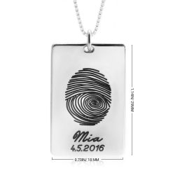 Collier Empreinte Digitale Personnalisé