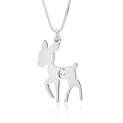 Collier Faon avec Initiale