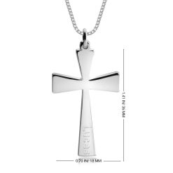 Collier Croix Gravée