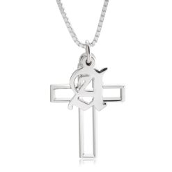 Collier Croix avec Initiale