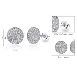 Boucles d'Oreilles Clou avec Zirconium