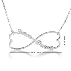 Collier Double Cœur Infini