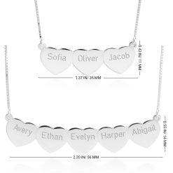 Collier Multi Cœurs Femme