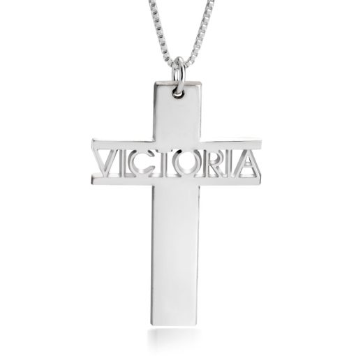 Collier Croix Prénom Ajouré