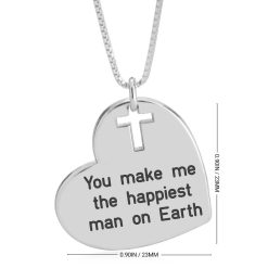 Collier Cœur avec Croix