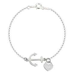 Bracelet Ancre avec Initiale