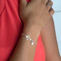 Bracelet Ancre avec Initiale