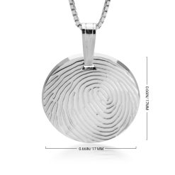 Collier Empreinte Digitale Circulaire