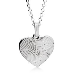 Collier Cœur Empreinte Digitale