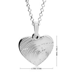 Collier Cœur Empreinte Digitale