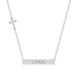 Collier Barre avec Croix Latérale
