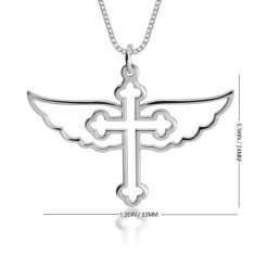 Collier Croix avec Ailes d'Ange