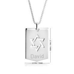 Collier Etoile de David Personnalisé