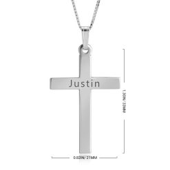 Collier Croix Fine Personnalisée