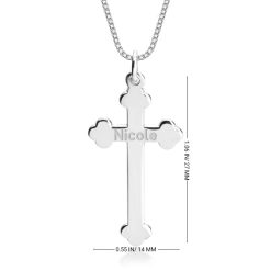 Collier Croix Orthodoxe Personnalisée