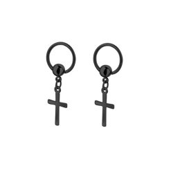 Boucles d'Oreilles Croix Pendantes
