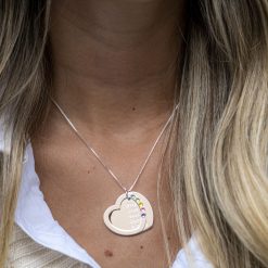 Collier Double Cœurs Superposés