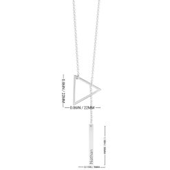 Collier Triangle et Barre Gravée