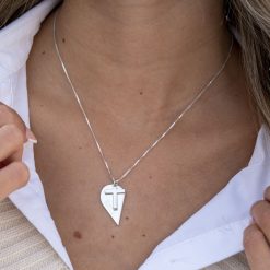 Collier Cœur pour Deux avec Croix