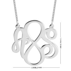 Collier Infinity avec Deux Initiales