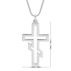 Collier Croix Orthodoxe Russe Ajourée