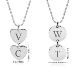 Collier Cœur Initiale