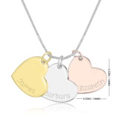 Collier Cœurs 3 couleurs