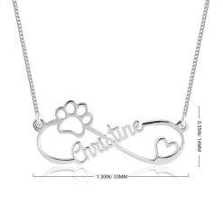 Collier Patte de Chien Infini