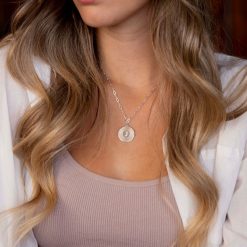 Collier Initiale avec Chaîne Trombone