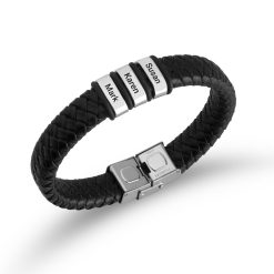 Bracelet Homme Cuir Tressé