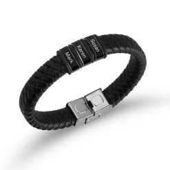 Bracelet Homme Cuir Tressé