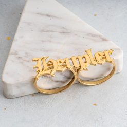 Bague Double Prénom Anglais Ancien