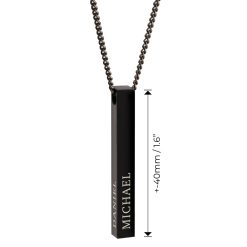 Dimensions Pendentif Barre Homme