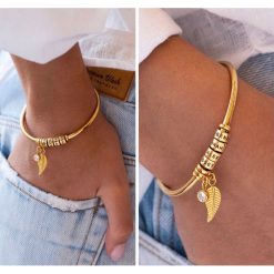 Bracelet avec Charms Gravés