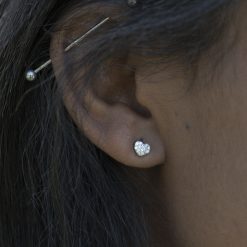 Boucles d'Oreilles Zirconium Cœur