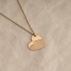 Collier Personnalisé Initiale Cœur