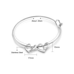 Bracelet avec Breloques Cœurs