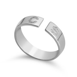 Bague Ouverte avec Zirconium