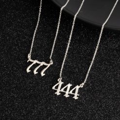 collier chiffres d'ange 777 argent