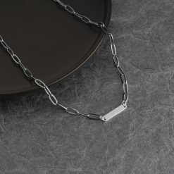 Collier Gourmette avec Chaîne Trombone
