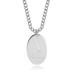 Collier Face Art Line avec Chaîne Cubaine