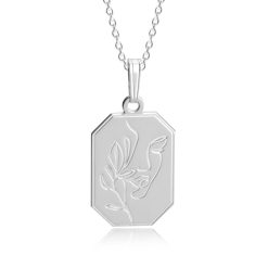 Collier Visage Femme Art Line Gravé