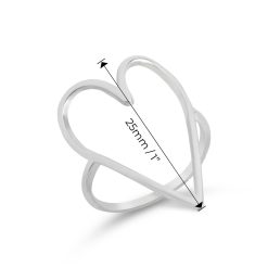 Bague Contour Cœur