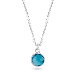 Collier Zircon Bleu