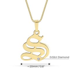 Collier Initiale Or avec Diamant