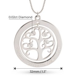 Collier Arbre de Vie avec Diamants