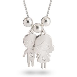 Collier Famille Personnalisé avec Diamants