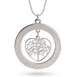 Collier Arbre de Vie avec Prénoms et Diamants