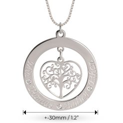 Collier Arbre de Vie avec Prénoms et Diamants
